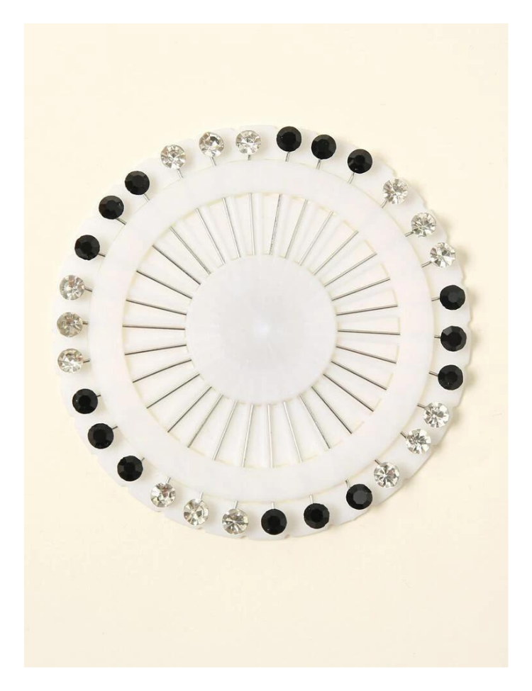 White & Black hijab pins