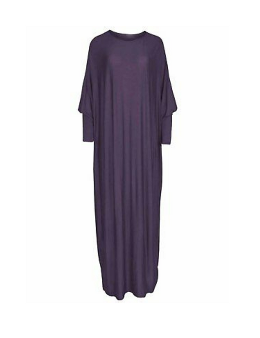Plain jersey Abayas - Burgandy