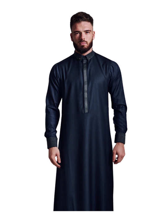 LAWUNG MEN'S THOBE - INDIGO BLUE FROM UK