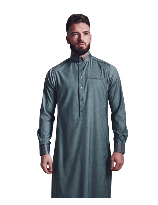 LAWUNG MEN'S DARK GREEN THOBE FROM UK