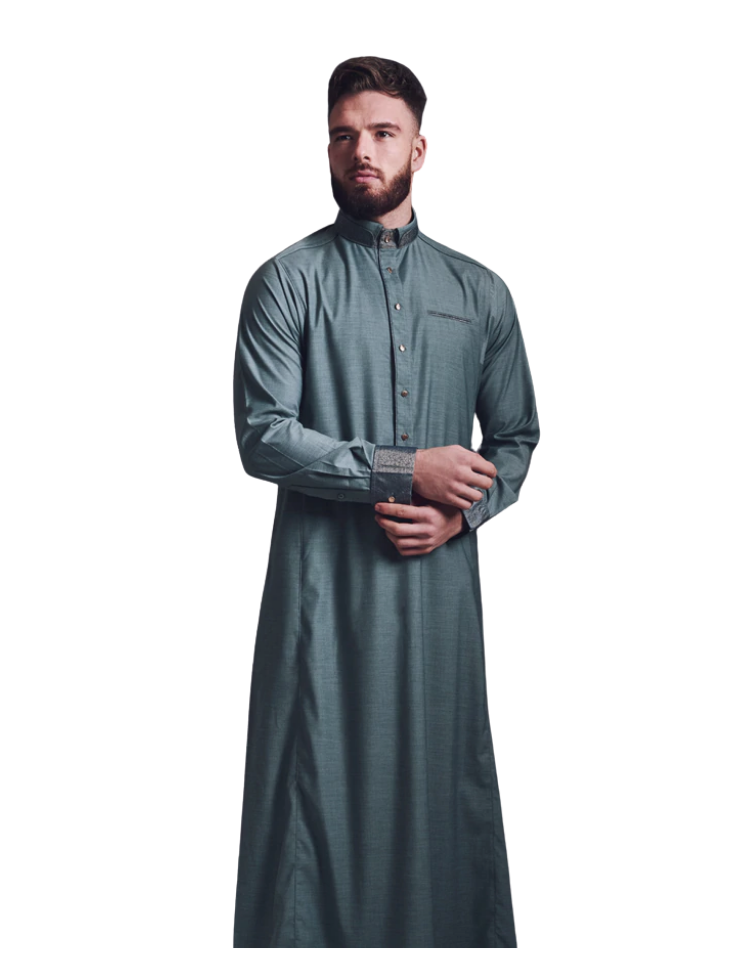 LAWUNG MEN'S DARK GREEN THOBE FROM UK