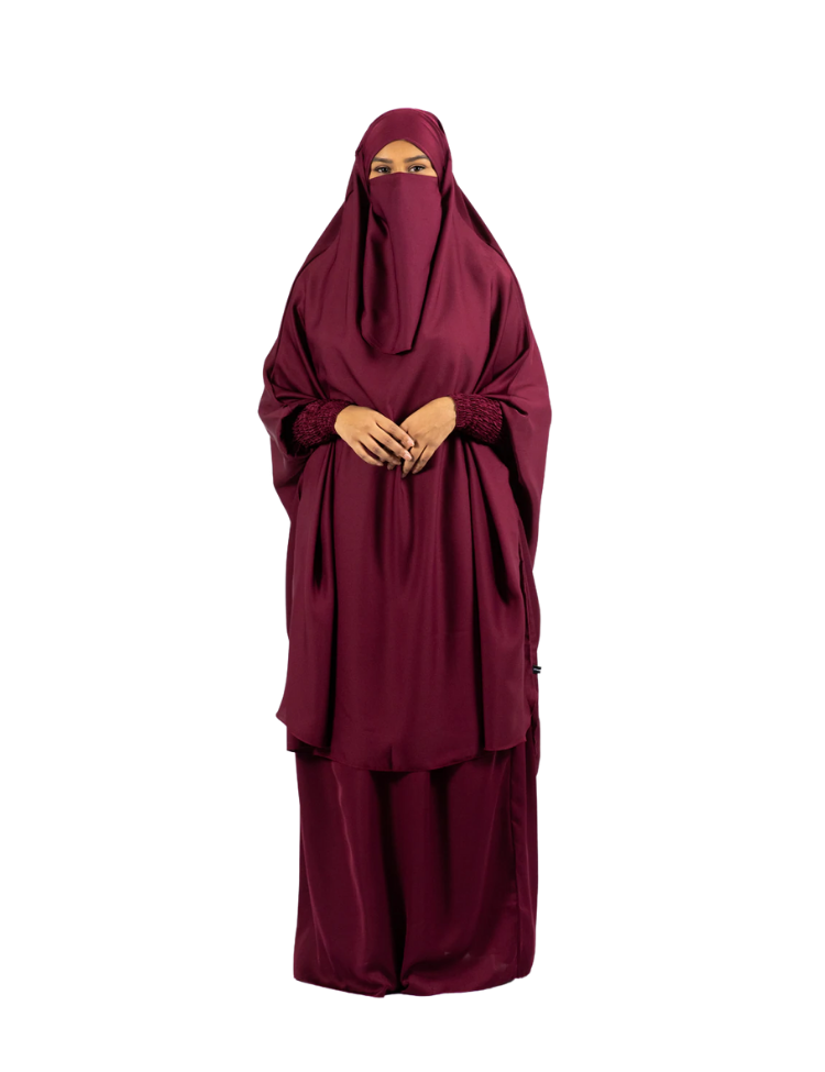 TWO PIECE JILBAAB MAROON