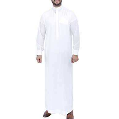Plain white thoab