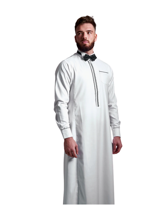 LAWUNG Men's thobe - White FROM UK