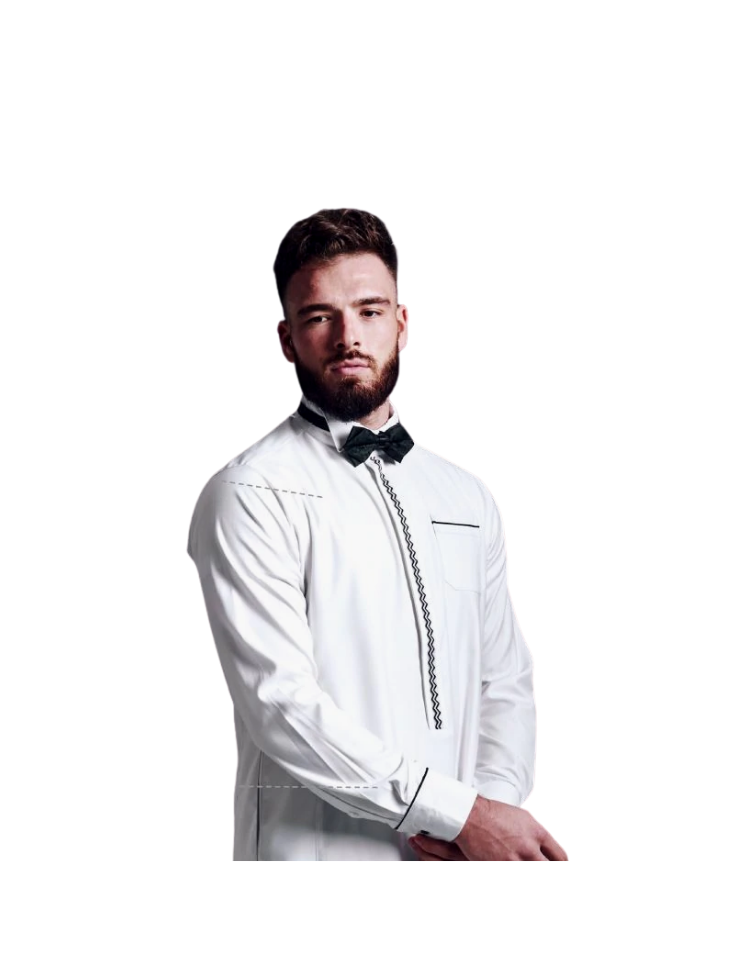 LAWUNG Men's thobe - White FROM UK