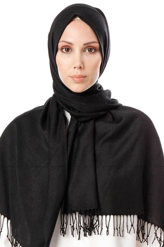 BLACK PASHMINA HIJAB