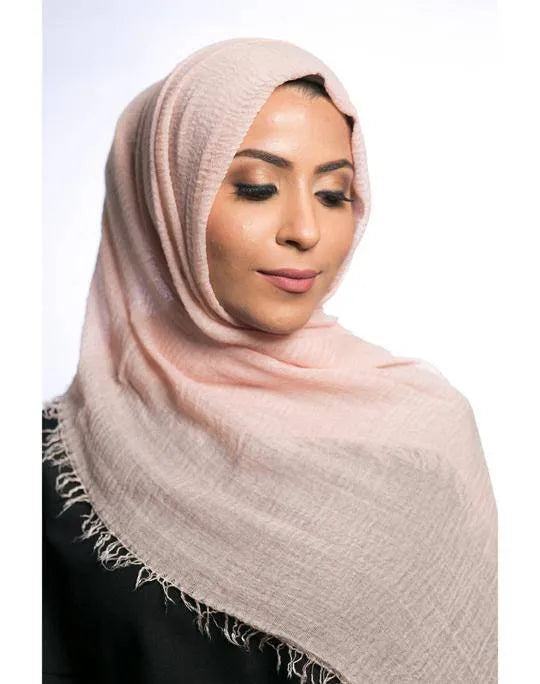 Peach Crinkle Hijab