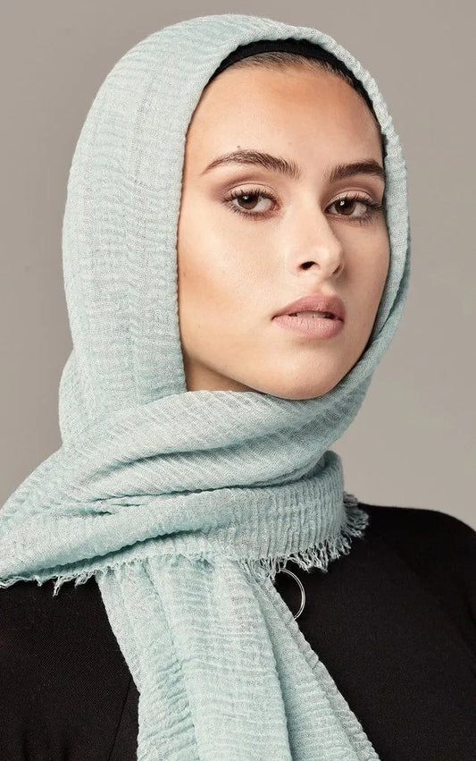 Mint Green Crinkle Hijab