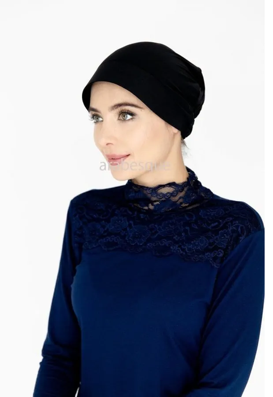Plastic Front Lyrca Headband (Black)