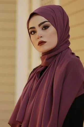 Burgundy Chiffon Hijab