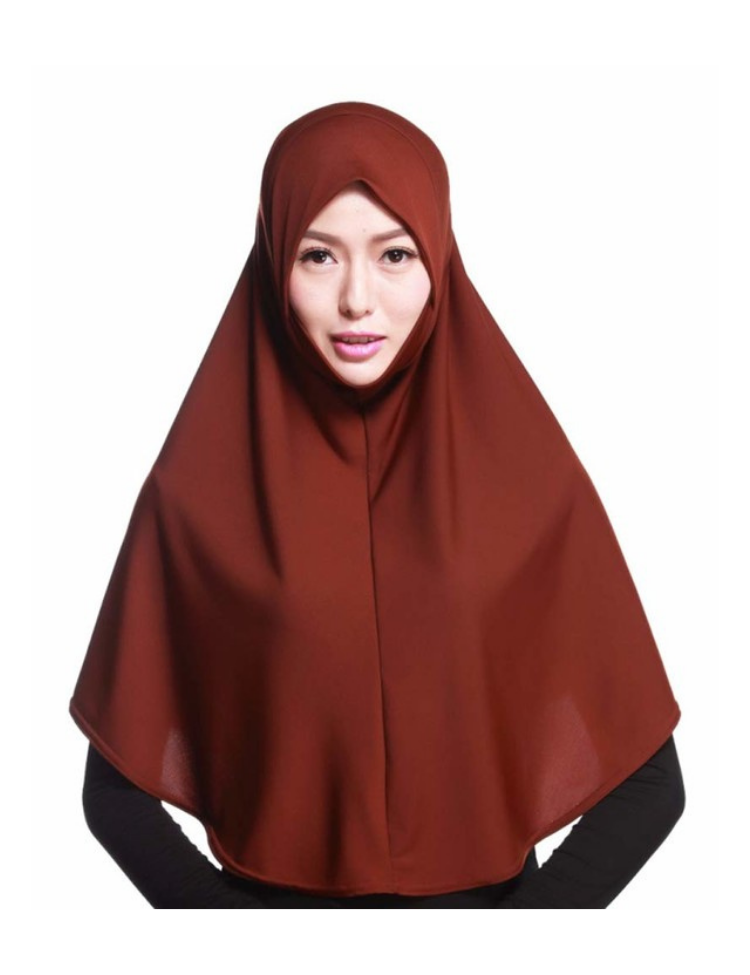 1-pc Al Amira cotton XL instant Hijab-Brown