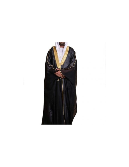 Saudi Bisht Robe (Golden Black) – www.hijabfashions.ca