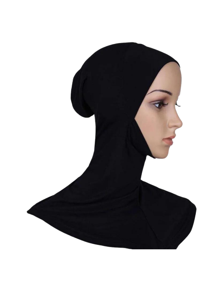 Full Cover Hijab Underscarf -  Black
