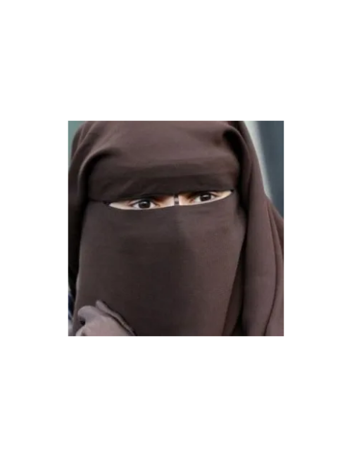 3-Layer Extra Long Niqab (Brown)