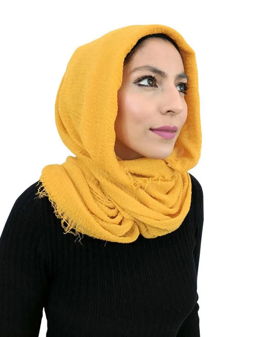 Mustard Crinkle Hijab
