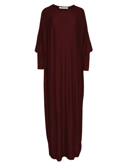 Maroon Jersey Abayas