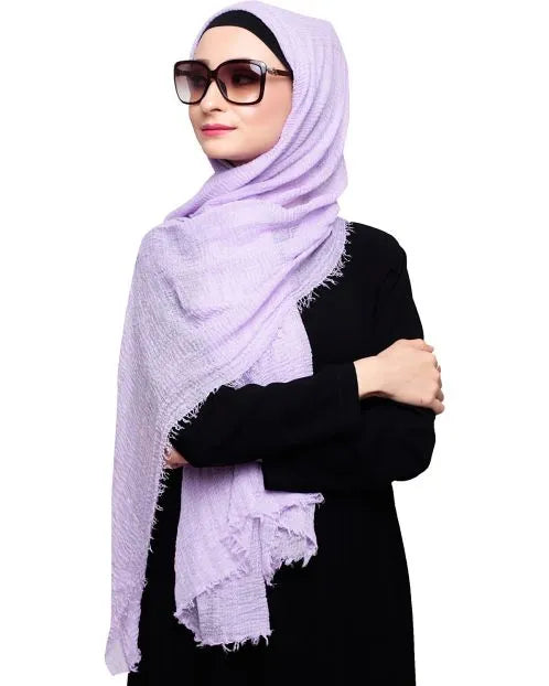Light Purple Crinkle Hijab