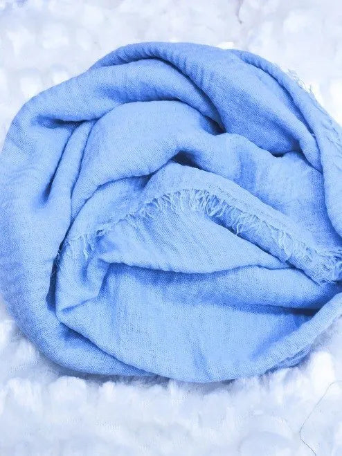 Baby Blue Crinkle Hijab
