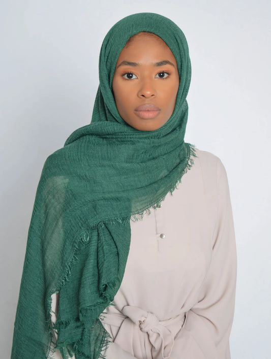 Emerald Crinkle Hijab