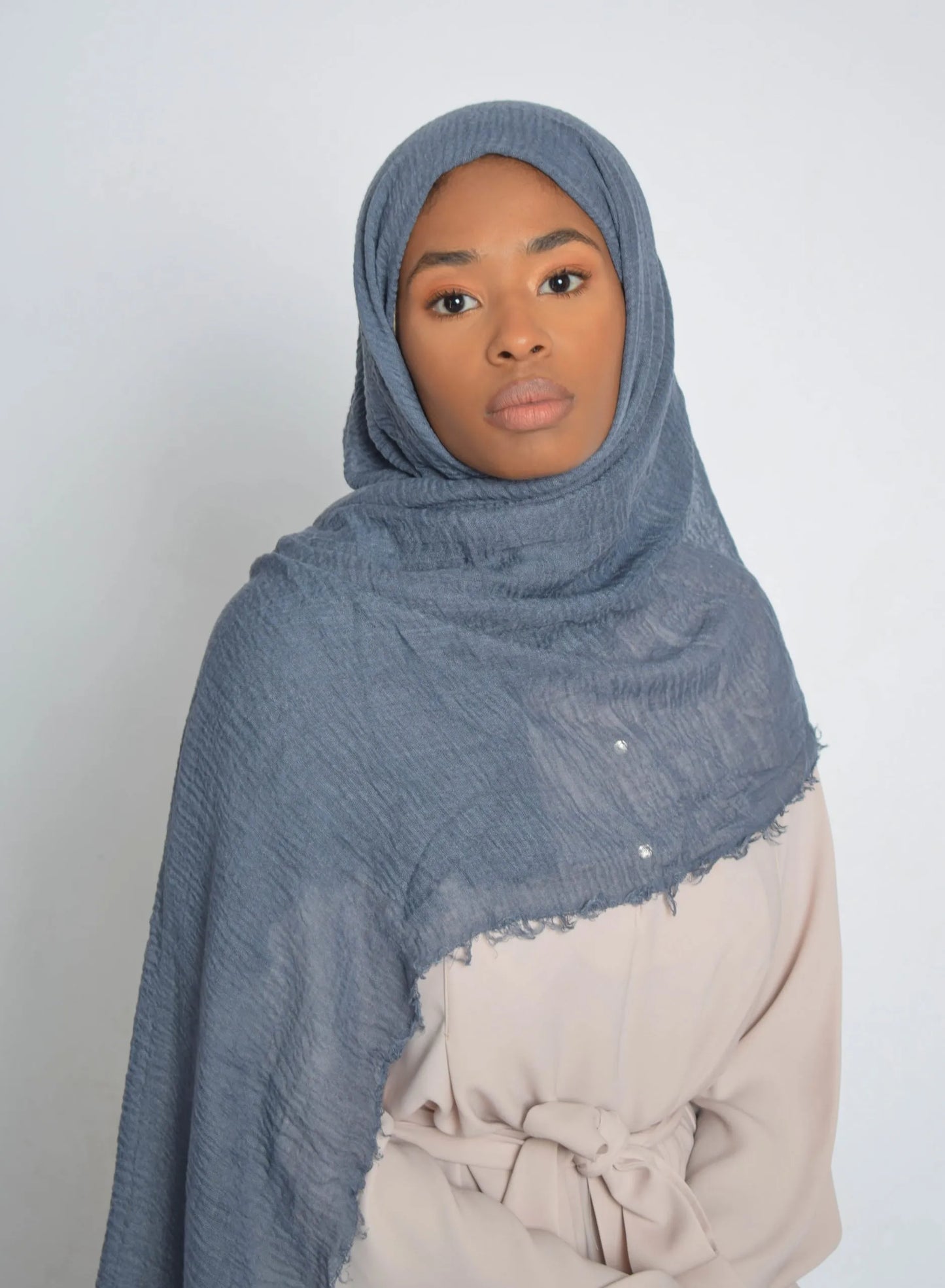 Denim Blue Crinkle Hijab
