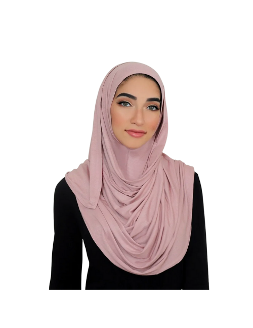dusty pink jersey hijab