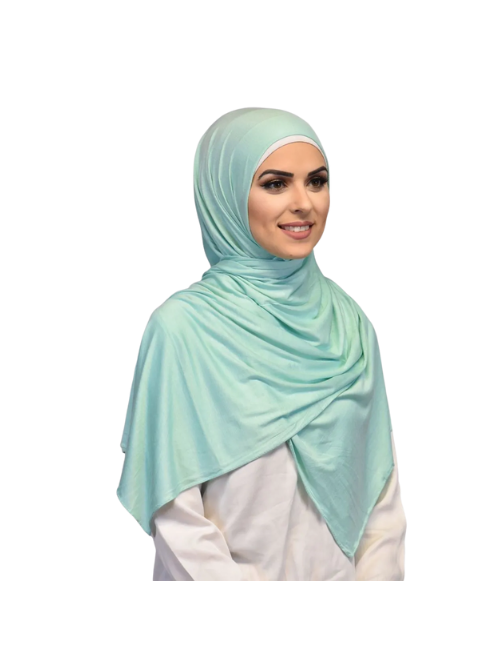 Plain Mint Green Jersey Hijab