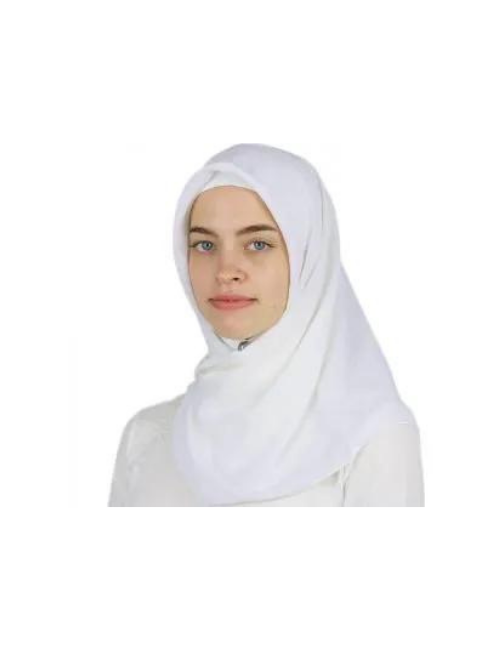 Plain White Square Hijab