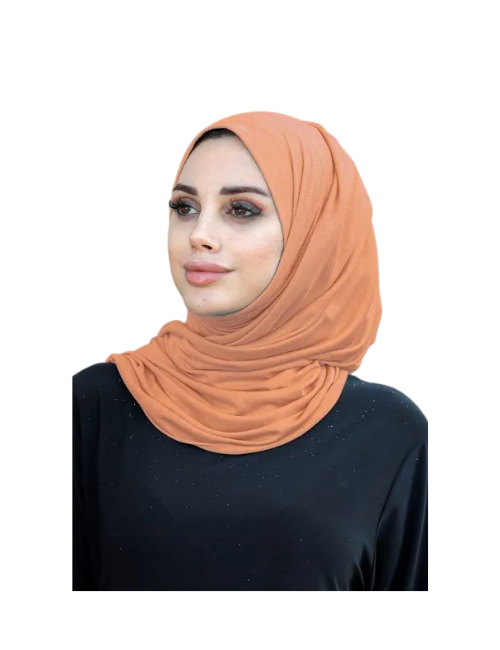 Premium Turkish Jersey Hijab (Apricot)