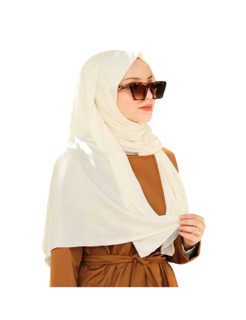 Premium Turkish Jersey Hijab (Beige)