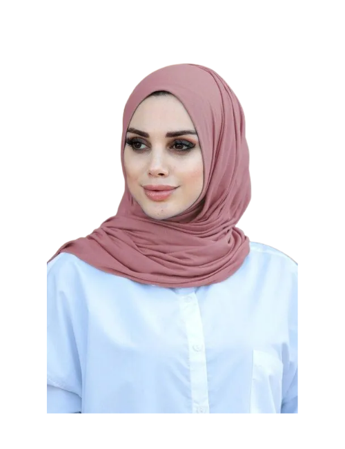 Premium Turkish Jersey Hijab (Dusty Pink)