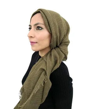 Olive Green Cotton Hijab