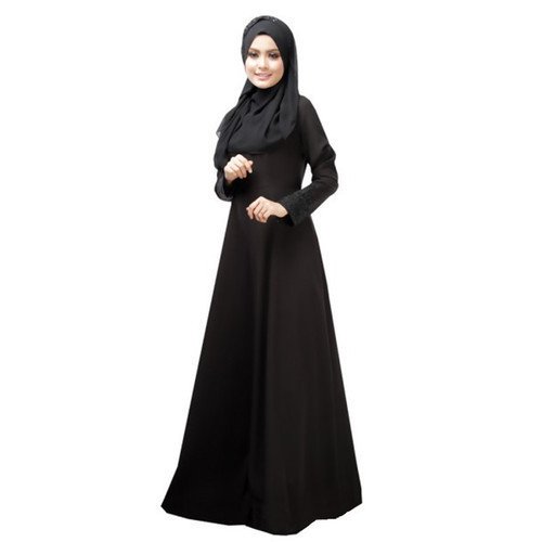 Plain black abaya