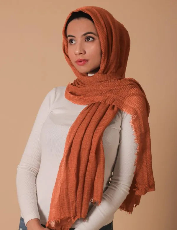 Plum Crinkle Hijab